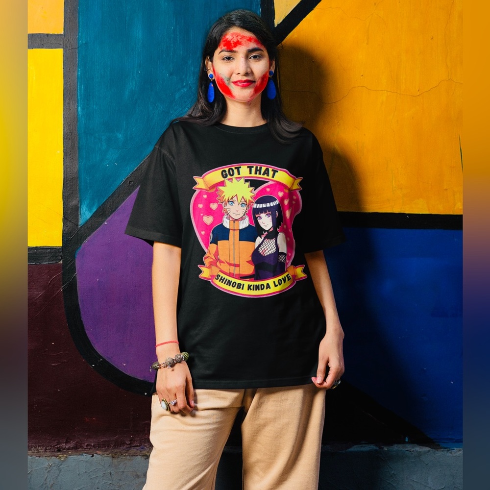 Naruto & Hinata Anime Shinobi Love Graphic Tee